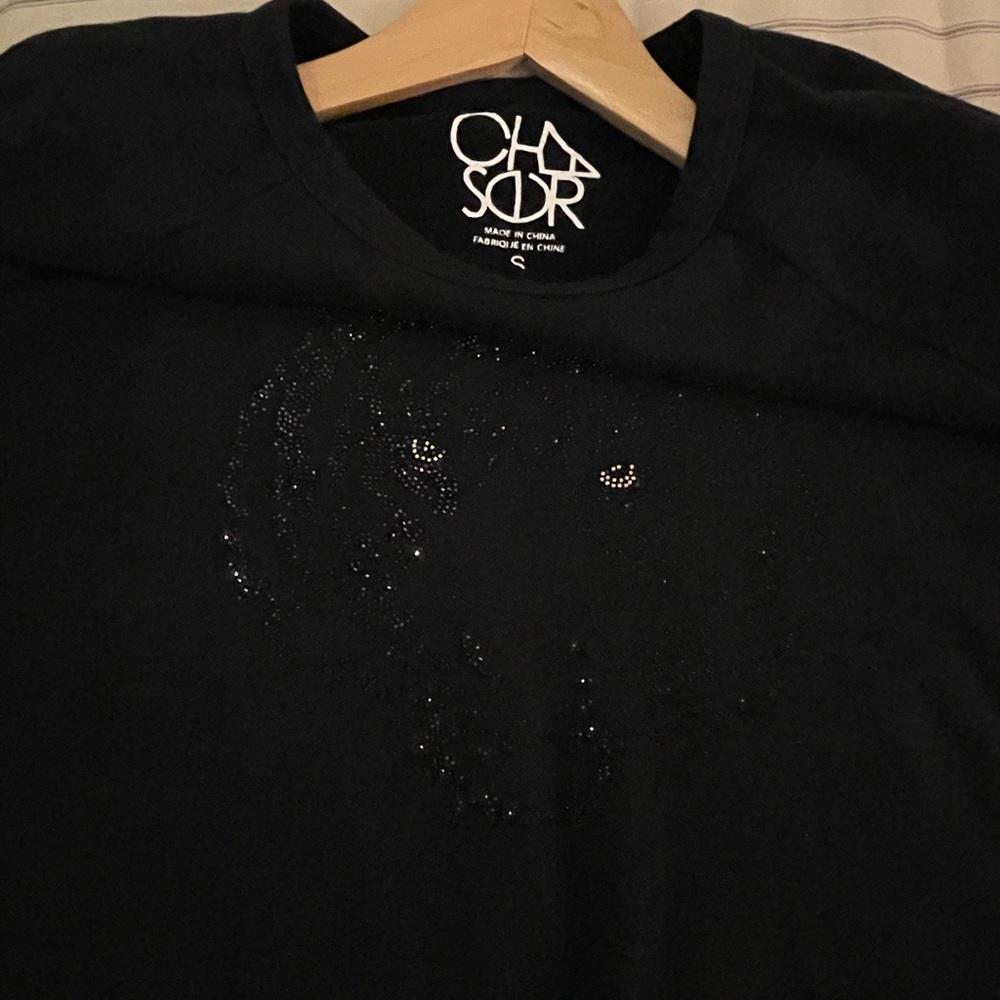 Chaser Black Sweatshirt with Panther Graphic Design Size Small